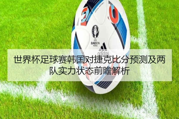 世界杯足球赛韩国对捷克比分预测及两队实力状态前瞻解析